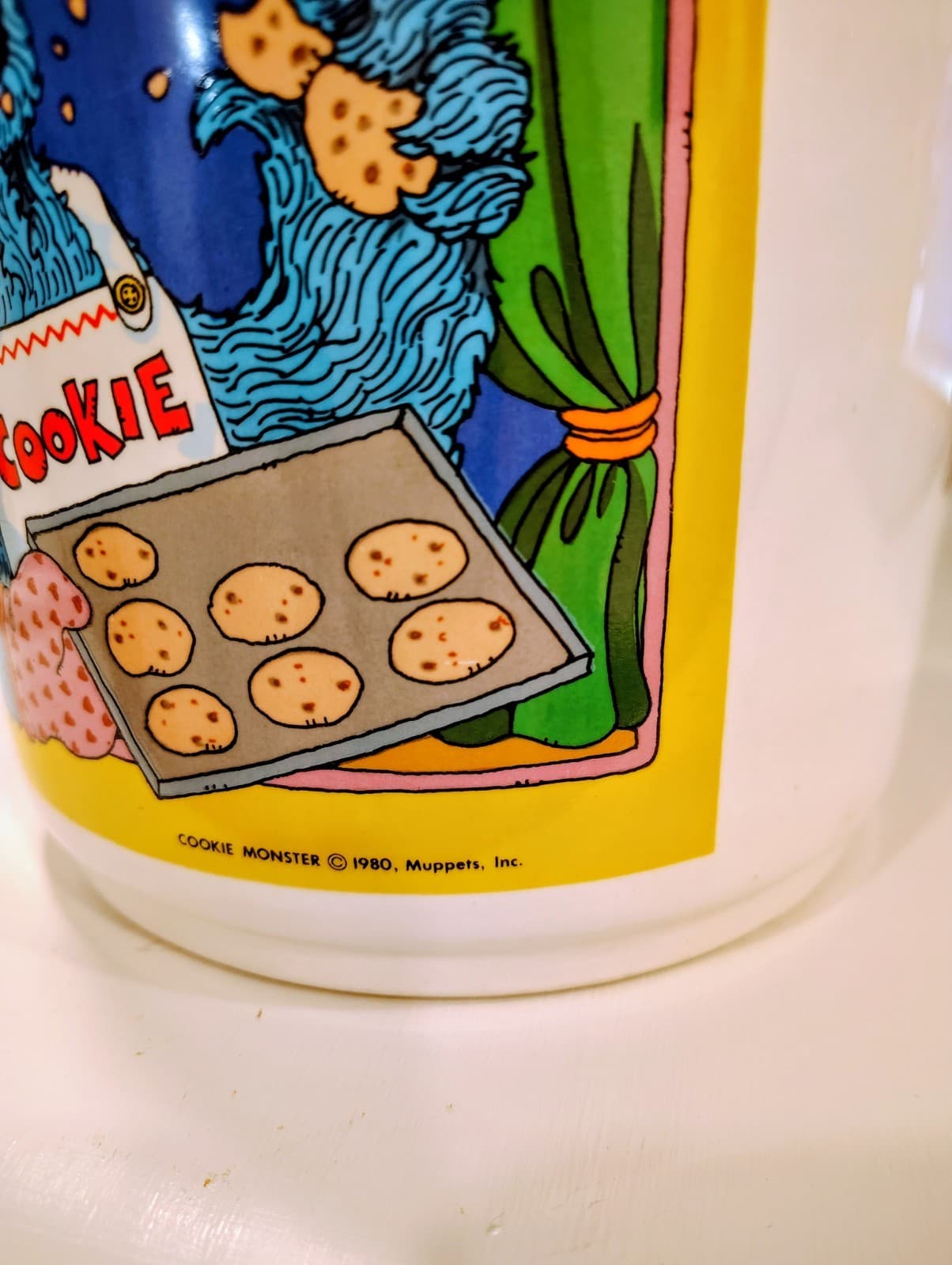 Vintage 1980 Cookie Monster Jar Sesame Street Muppets Ceramic EUC Mint Condition - Thumbnail 2