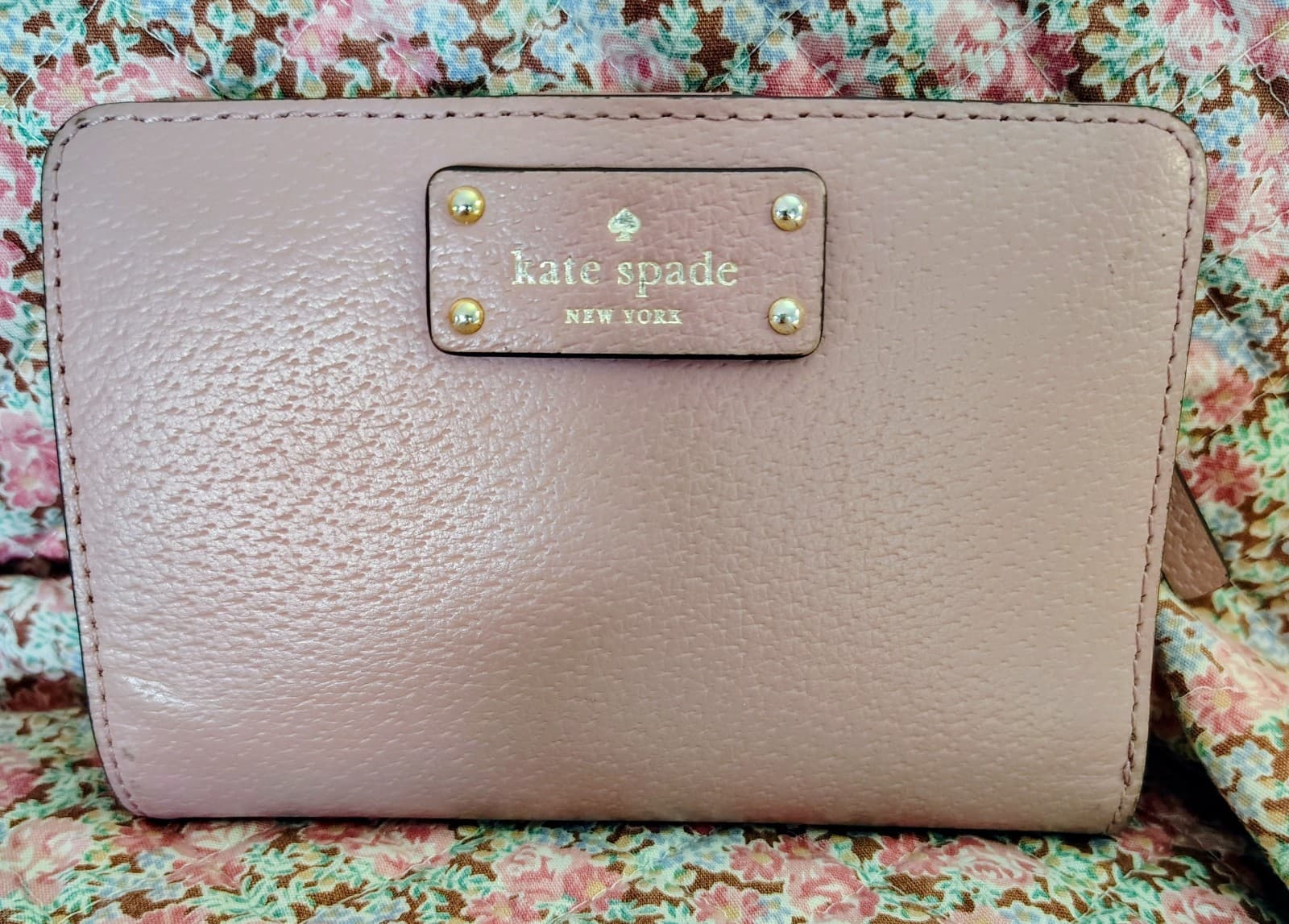 Kate Spade New York Grove Street Tellie Bifold Wallet, Dusty Peony