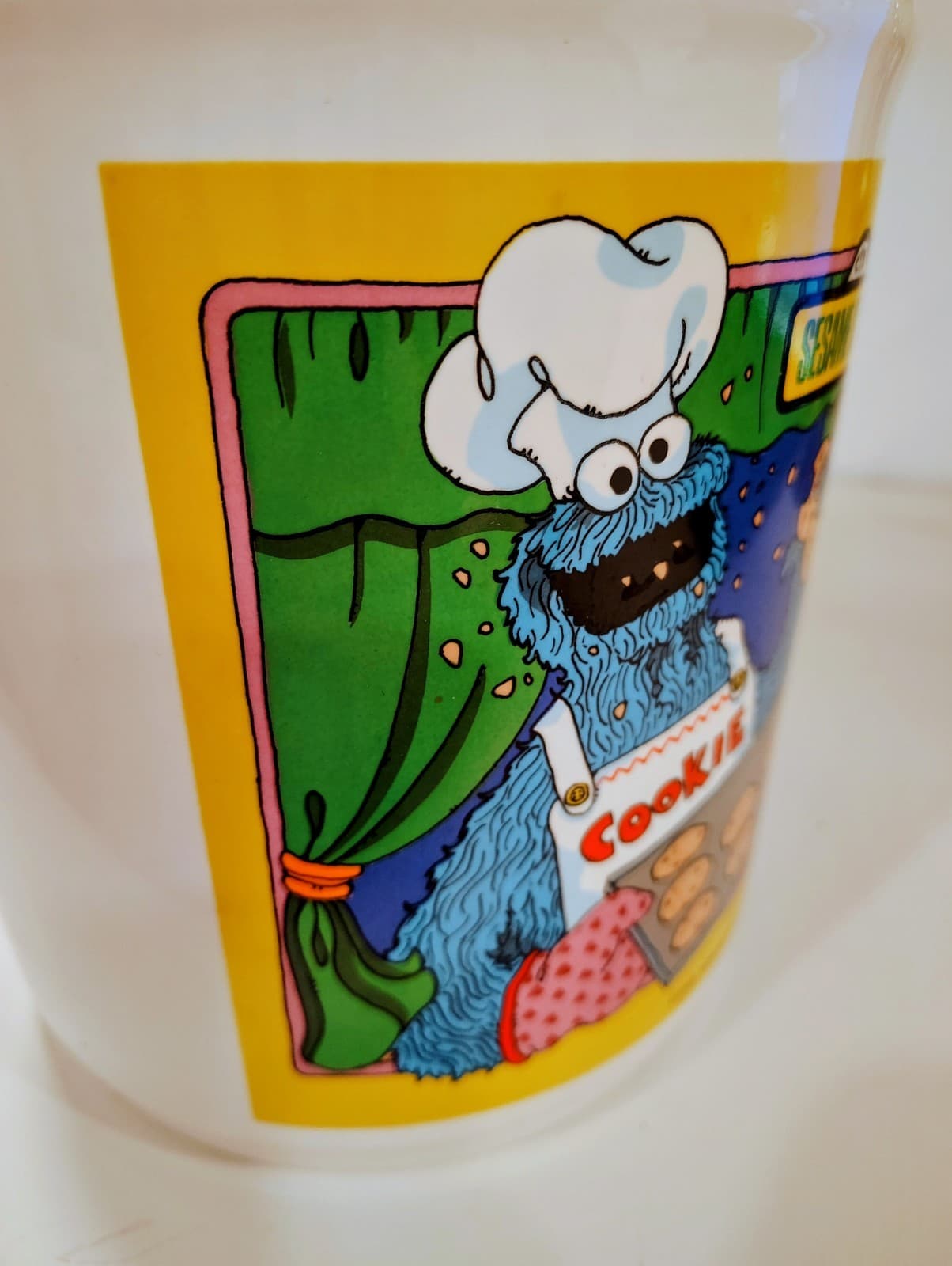 Vintage 1980 Cookie Monster Jar Sesame Street Muppets Ceramic EUC Mint Condition - Thumbnail 4