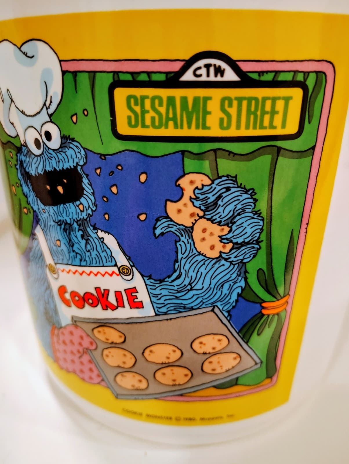Vintage 1980 Cookie Monster Jar Sesame Street Muppets Ceramic EUC Mint Condition - Thumbnail 3