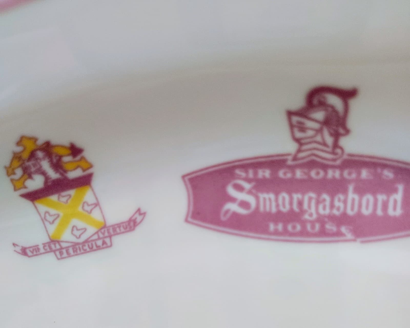 Vintage Ceramic Oval Platter, 1960's, Sir George's Smorgasbord House - Thumbnail 5