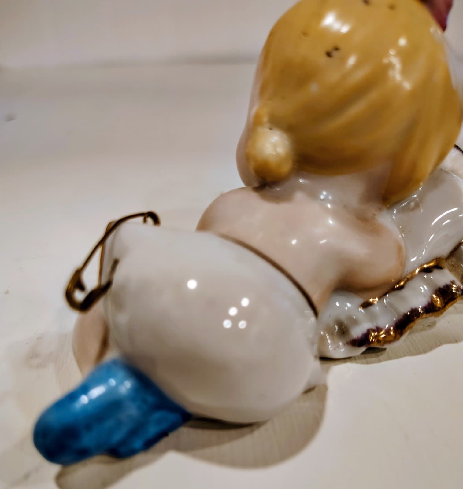 Vintage Ceramic Sleeping Baby Figurine, Japan, Excellent Condition 1950s - Thumbnail 8