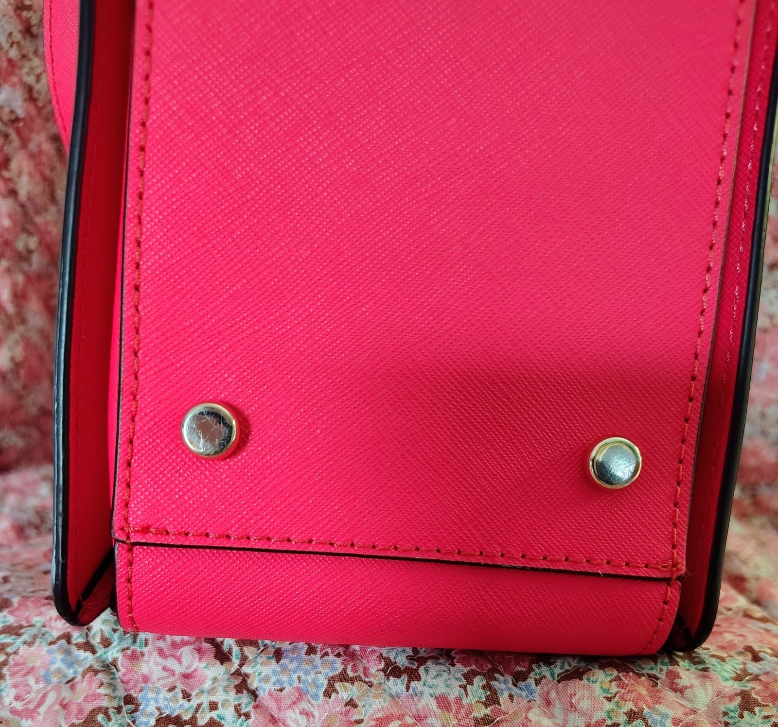 NWT hot pink Kate Spade New York Laurel Way Reese satchel, saffiano leather - Thumbnail 9