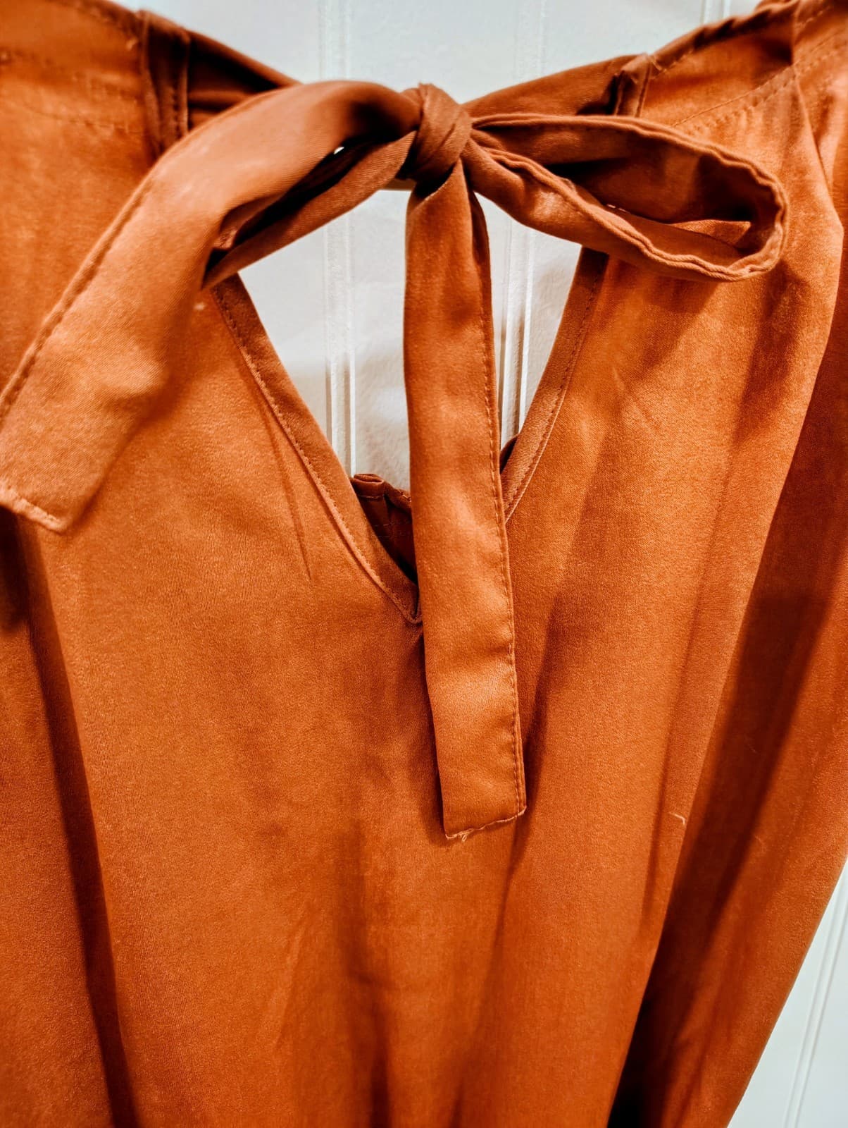 NWT Lauren Conrad Rust Colored Silk Dress, Lace Bottom, Women's XXL, MSRP $60 - Thumbnail 11