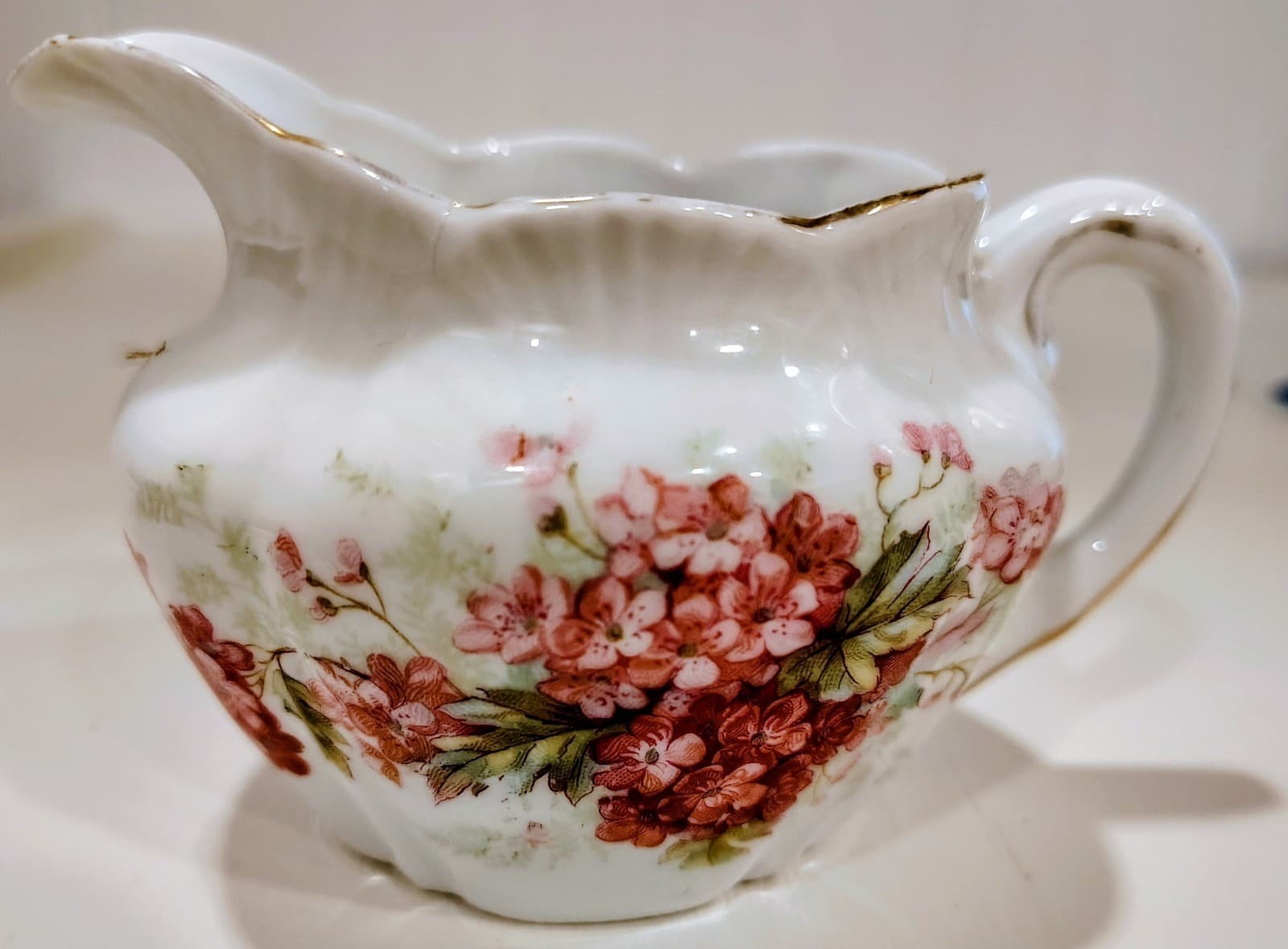 Vintage Victoria Carlsbad Austria Hand painted Porcelain Creamer EUC