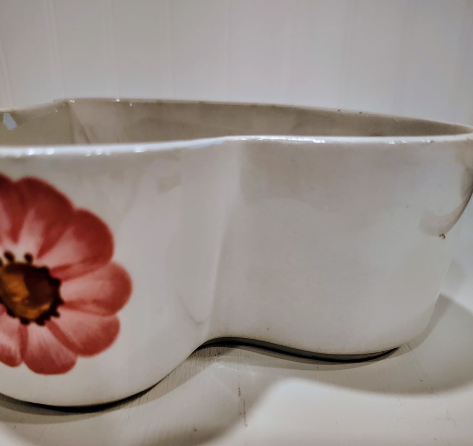 Vintage FTD Curvy Heart Bowl Planter 1979 Portugal Ceramic Love Valentine's Day - Thumbnail 4