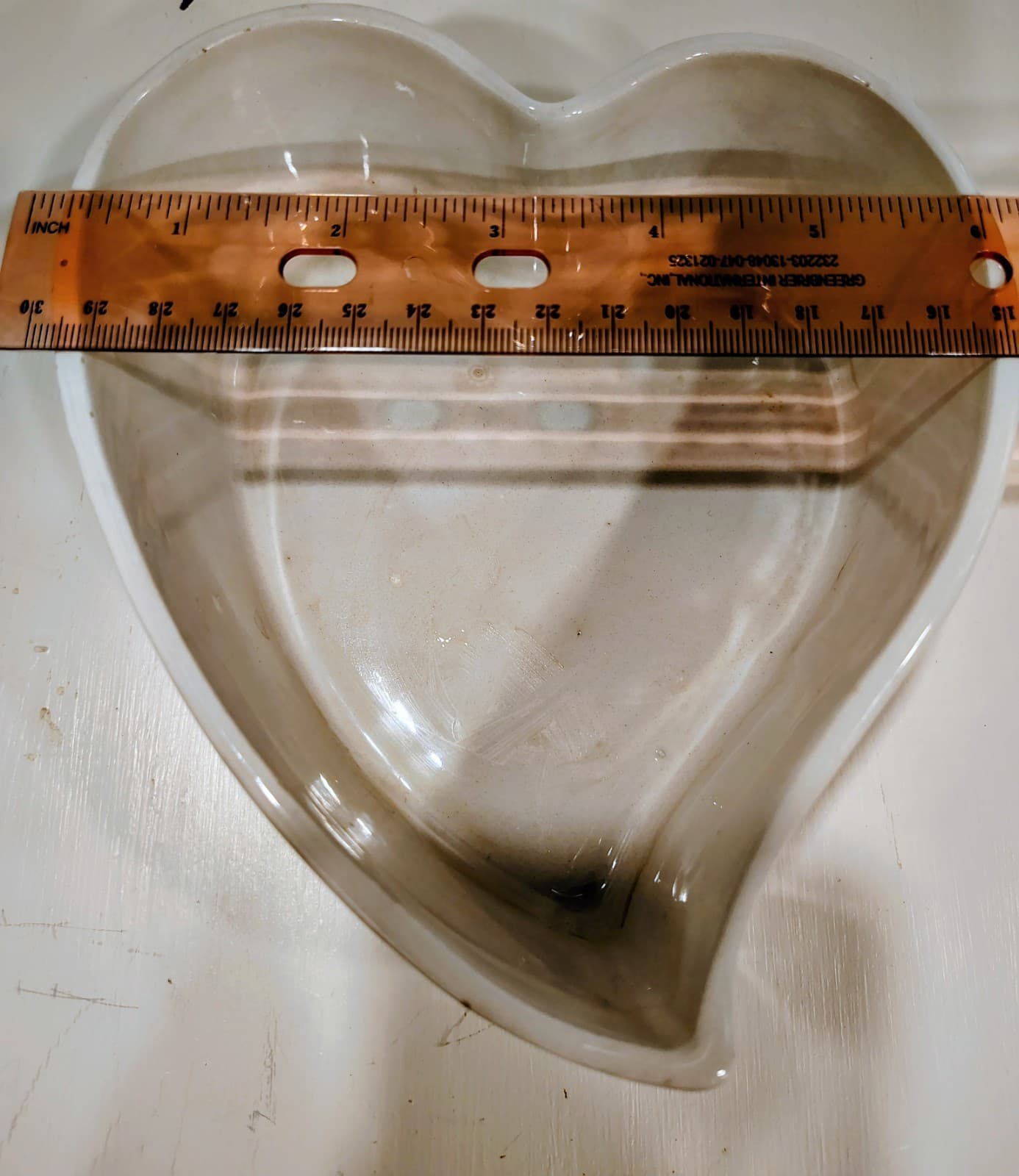 Vintage FTD Curvy Heart Bowl Planter 1979 Portugal Ceramic Love Valentine's Day - Thumbnail 6