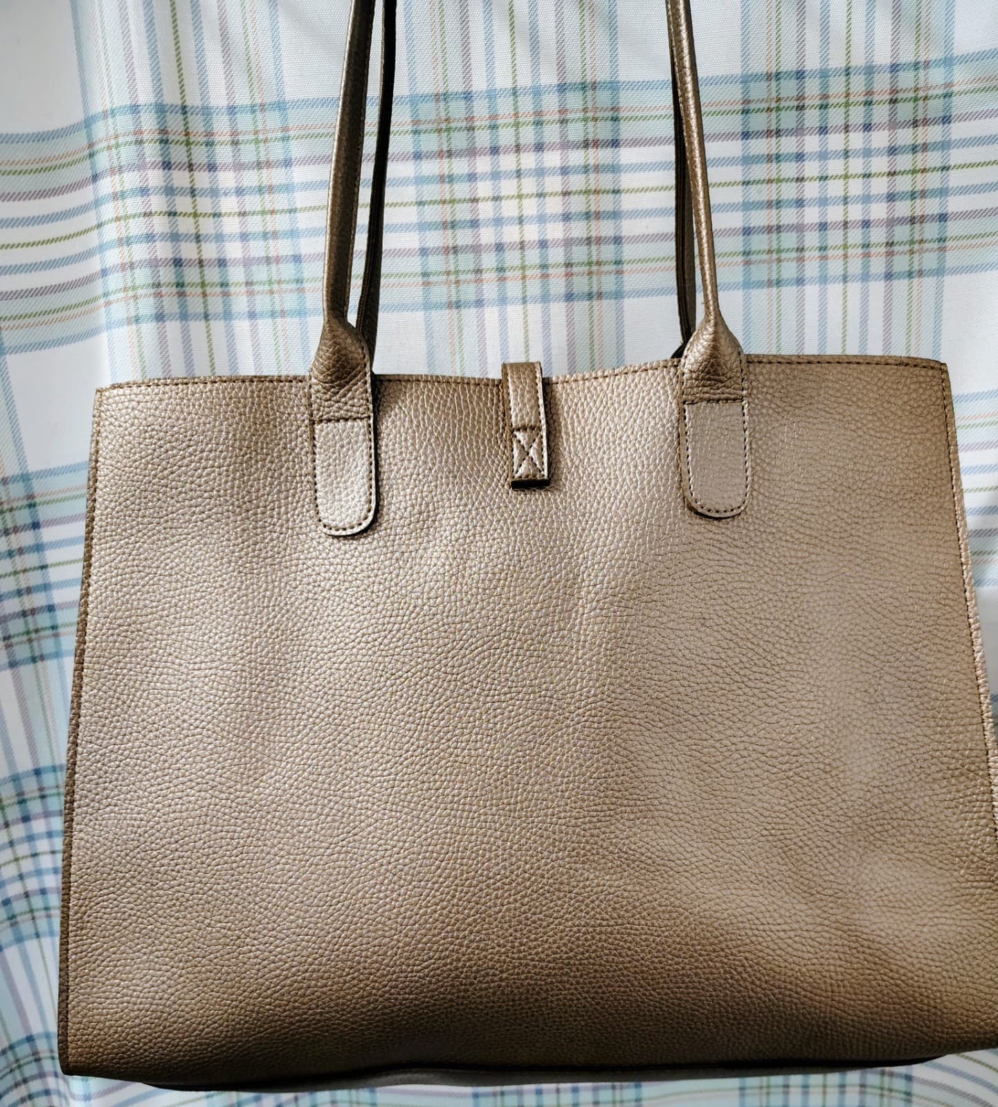 Ulta Beauty textured bronze-colored metallic Tote Bag - Thumbnail 6