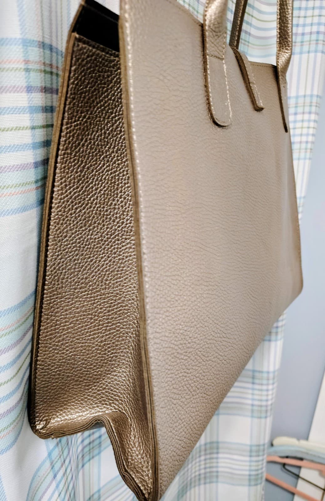 Ulta Beauty textured bronze-colored metallic Tote Bag - Thumbnail 5