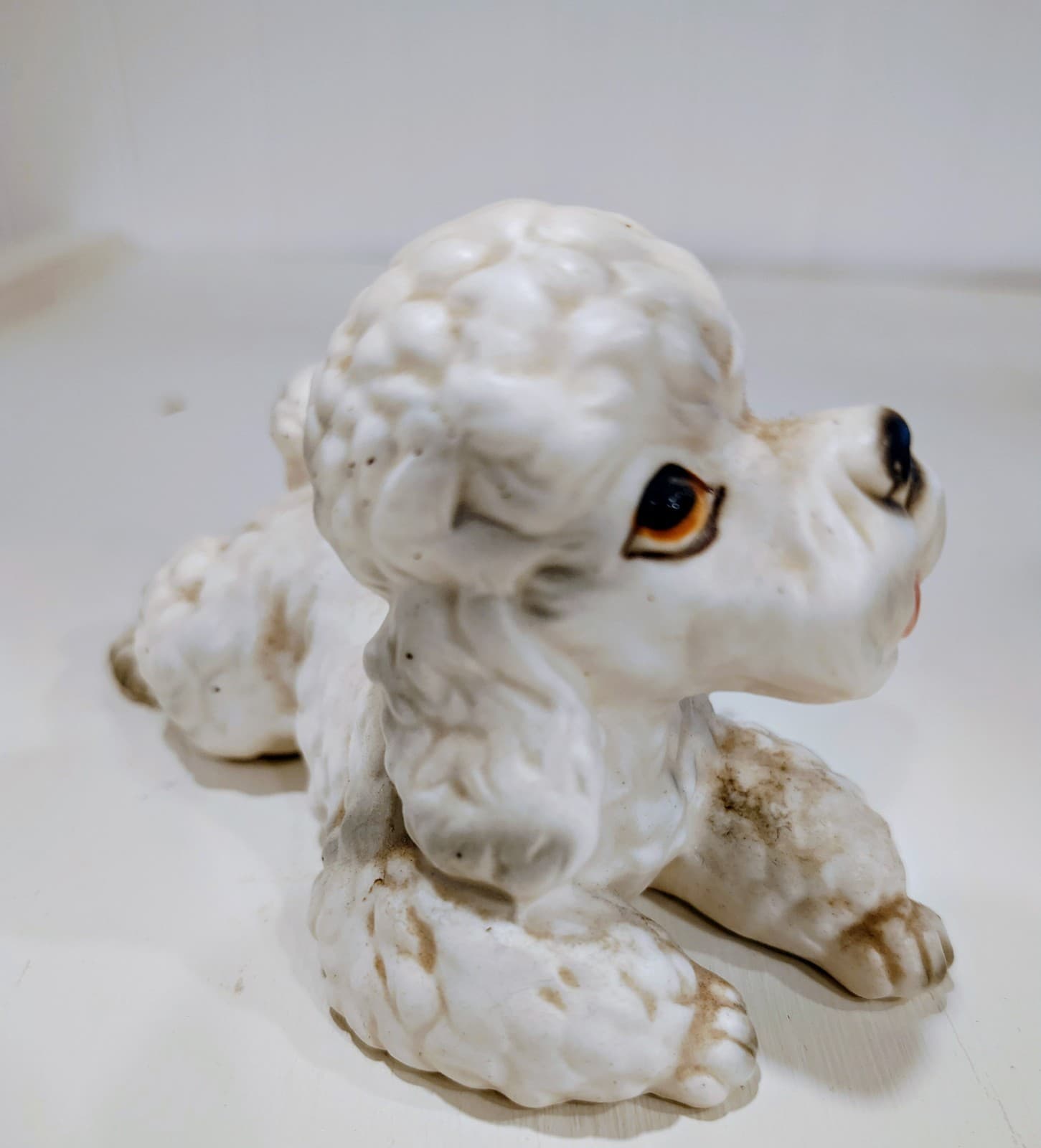Vintage Lefton Ceramic White Poodle Dog Porcelain, Japan, 1950's - Thumbnail 5