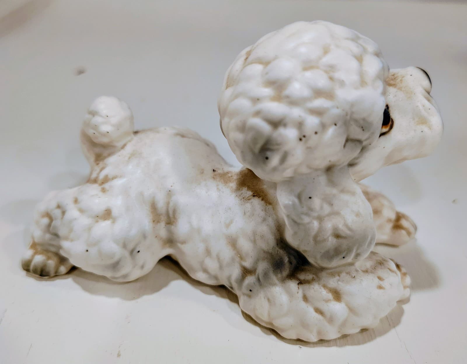 Vintage Lefton Ceramic White Poodle Dog Porcelain, Japan, 1950's - Thumbnail 6