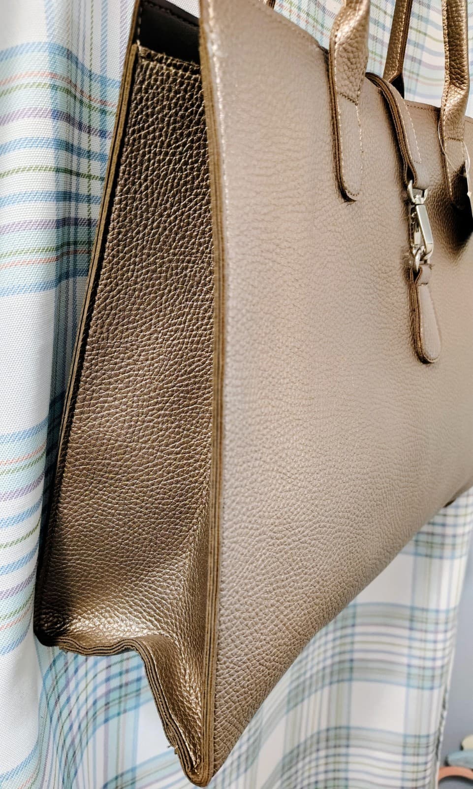 Ulta Beauty textured bronze-colored metallic Tote Bag - Thumbnail 4