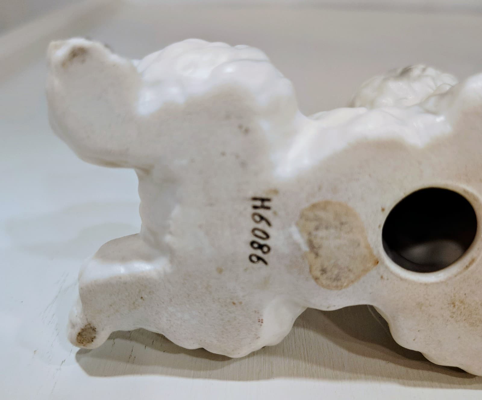 Vintage Lefton Ceramic White Poodle Dog Porcelain, Japan, 1950's - Thumbnail 8
