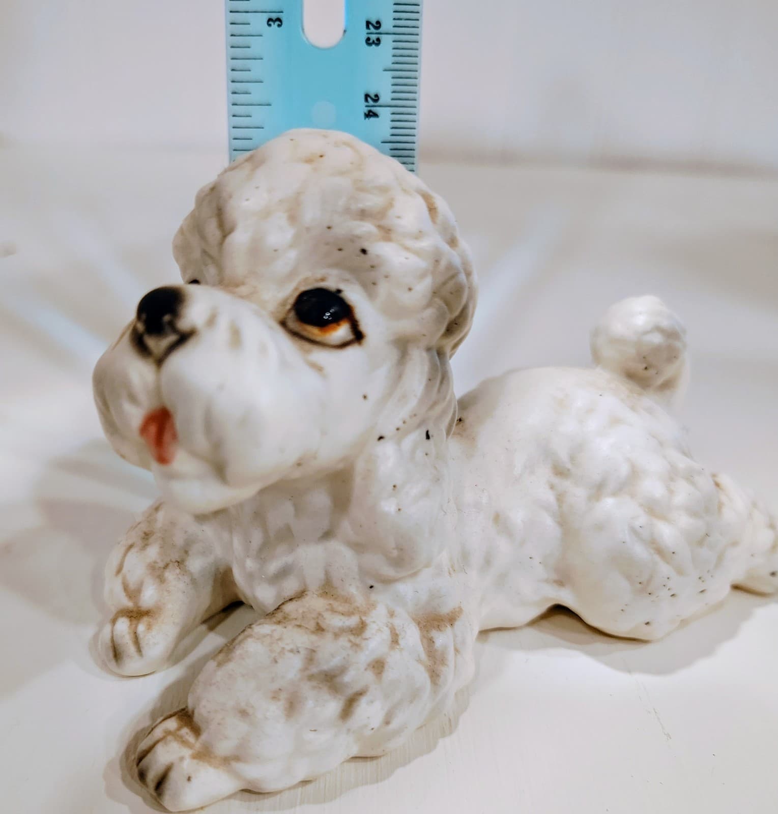 Vintage Lefton Ceramic White Poodle Dog Porcelain, Japan, 1950's - Thumbnail 11