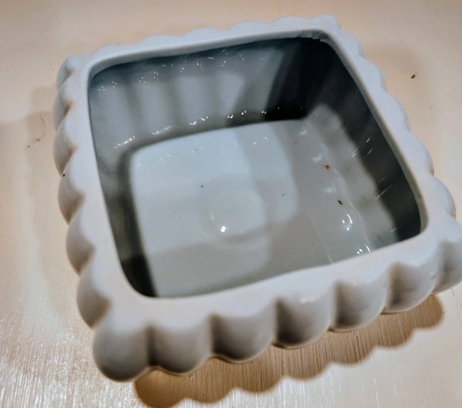 Vintage Japan Blue White Porcelain Floral Trinket Box - Thumbnail 6