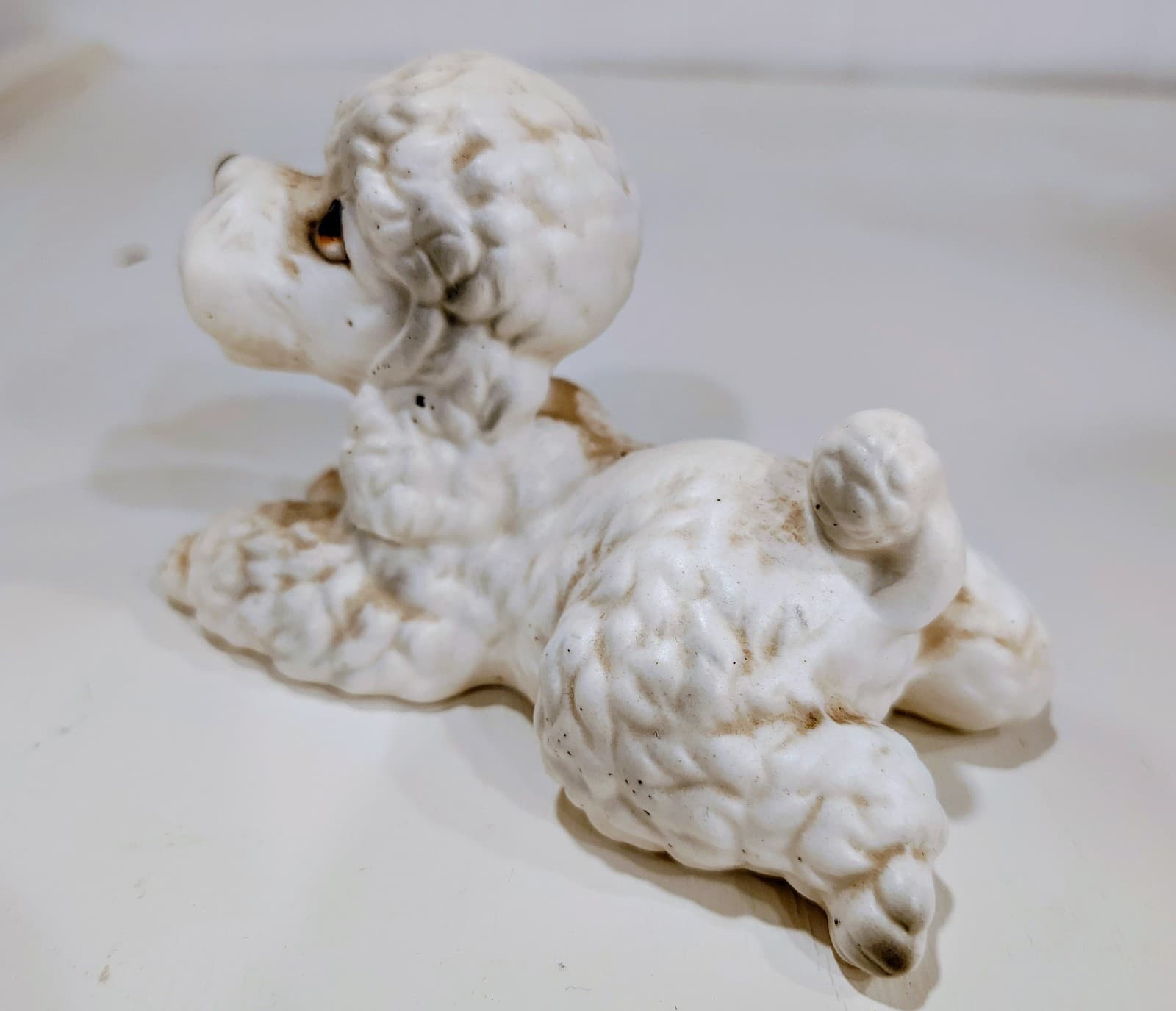 Vintage Lefton Ceramic White Poodle Dog Porcelain, Japan, 1950's - Thumbnail 3