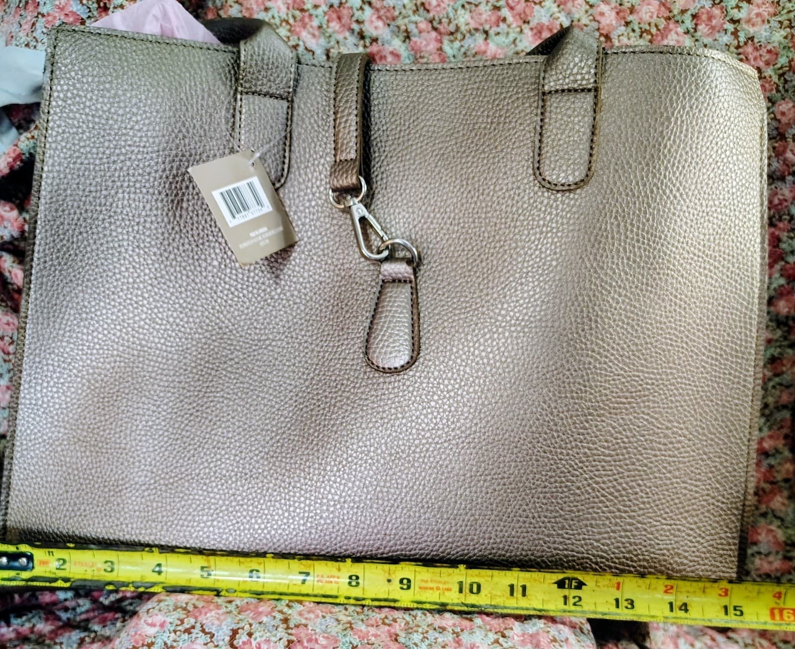 Ulta Beauty textured bronze-colored metallic Tote Bag - Thumbnail 14