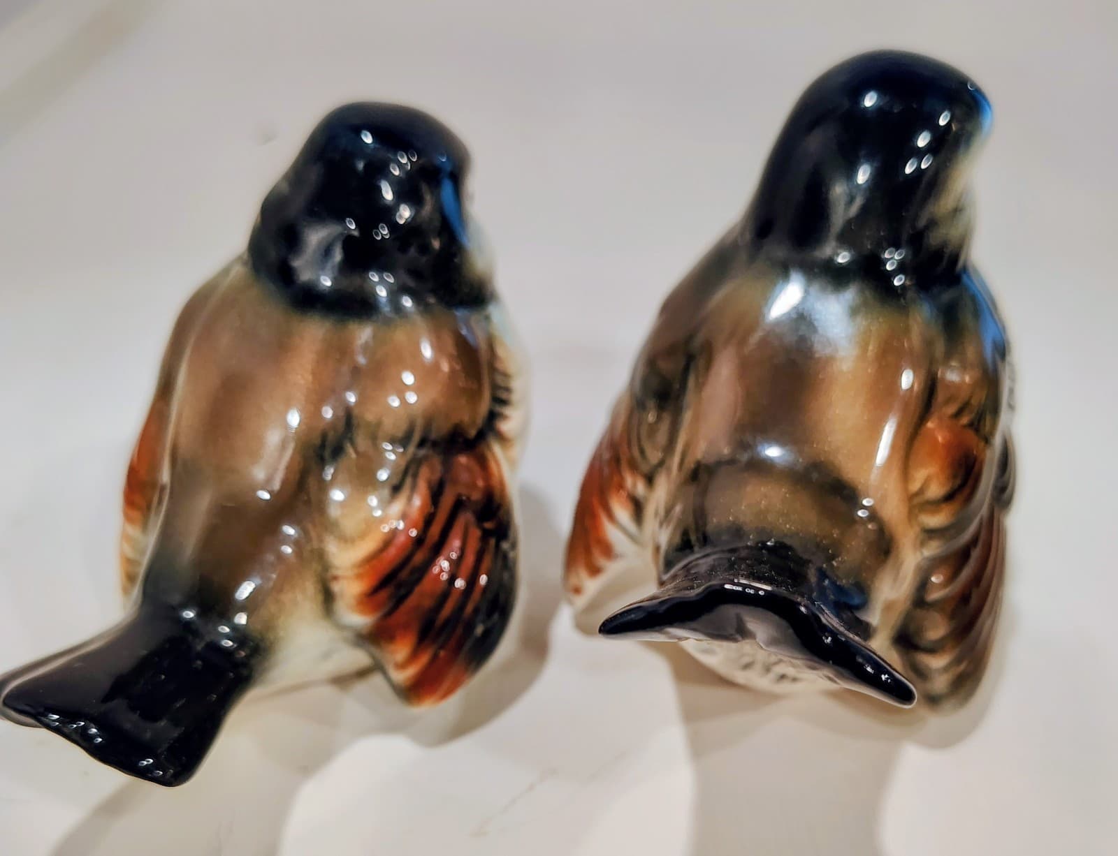 Vintage Goebel, PAIR Of 2 Blue Brown Sparrow Figurine Bird West Germany EUC Mint - Thumbnail 4