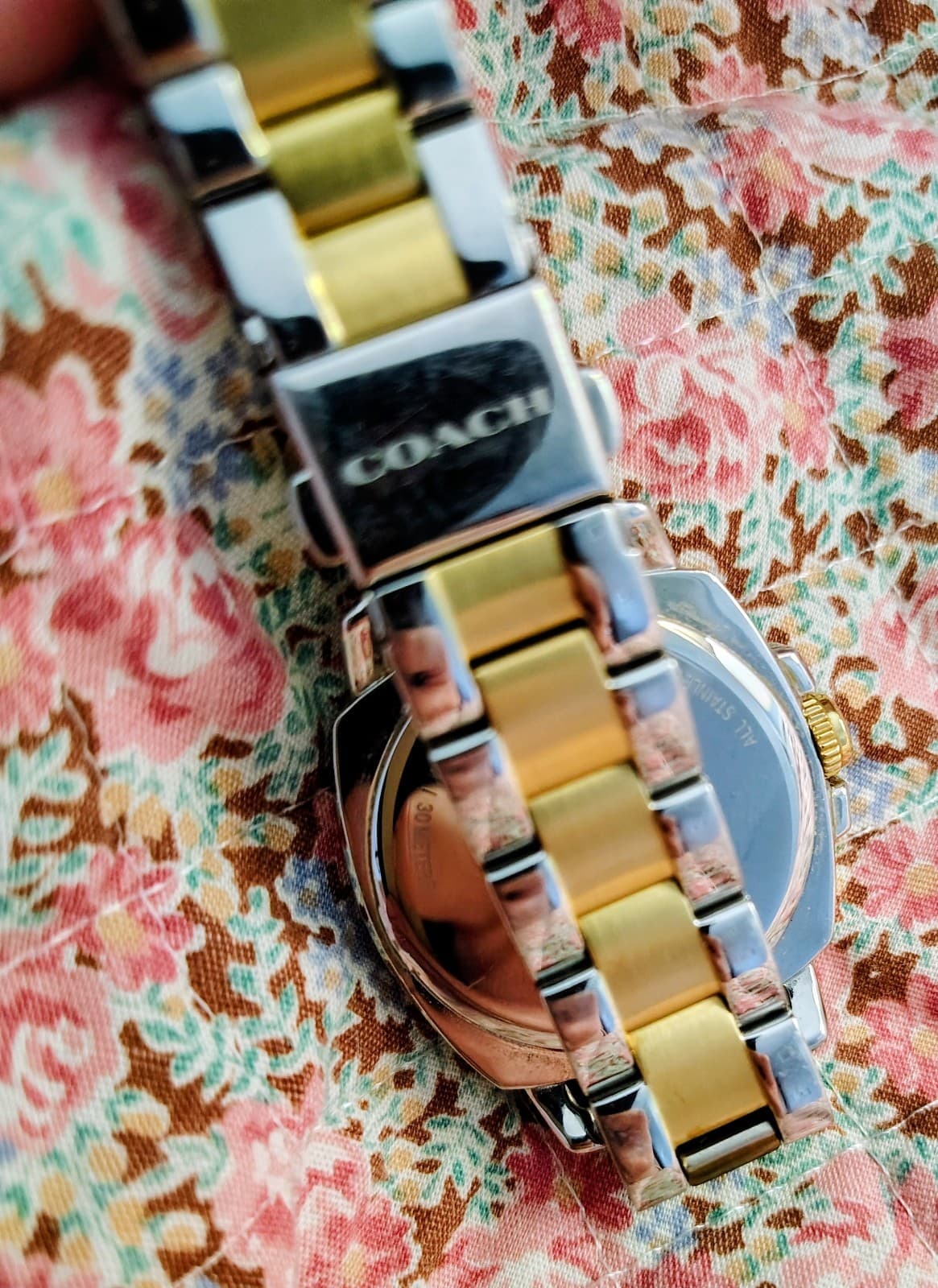 Coach Boyfriend Small watch featuring a two-tone silver and gold stainless steel - Thumbnail 12