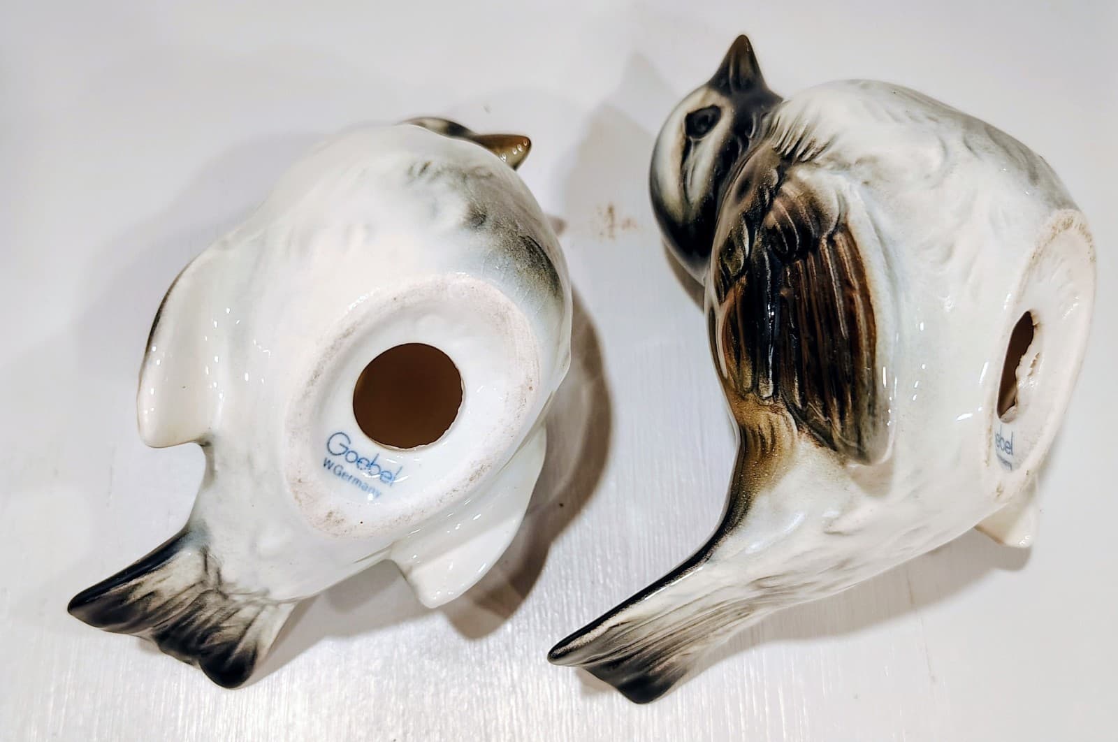 Vintage Goebel, PAIR Of 2 Blue Brown Sparrow Figurine Bird West Germany EUC Mint - Thumbnail 7
