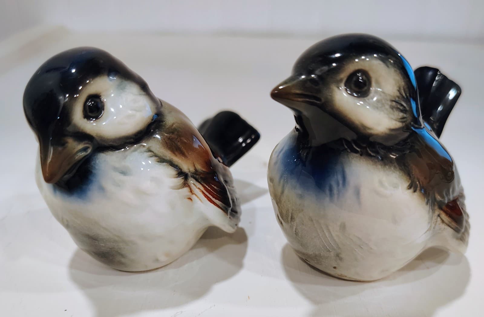 Vintage Goebel, PAIR Of 2 Blue Brown Sparrow Figurine Bird West Germany EUC Mint - Thumbnail 10