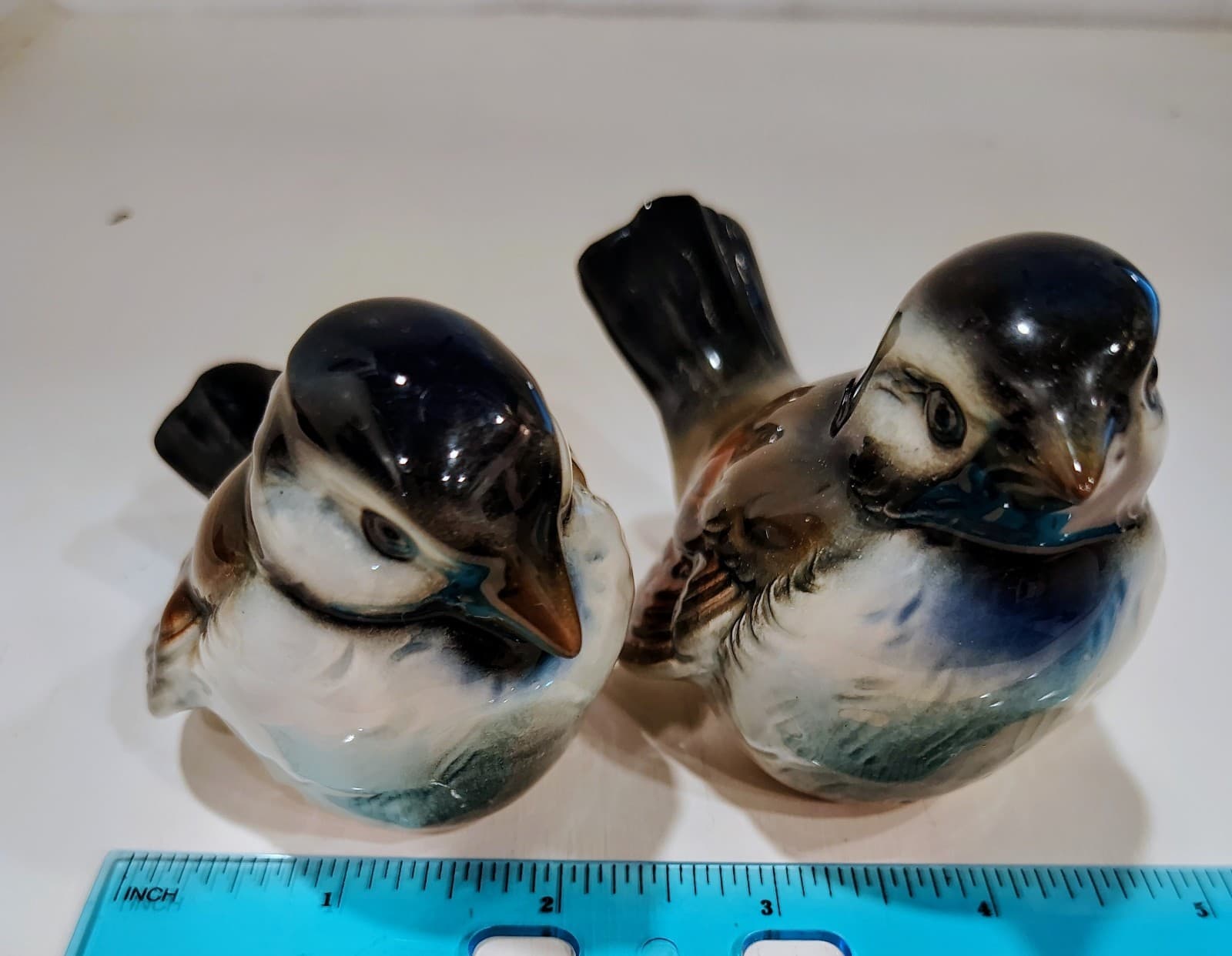 Vintage Goebel, PAIR Of 2 Blue Brown Sparrow Figurine Bird West Germany EUC Mint - Thumbnail 14