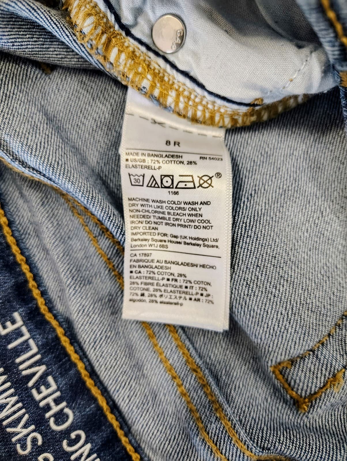 Gap Legging Skimmer jeans, medium wash, Size 8/29 - Thumbnail 5