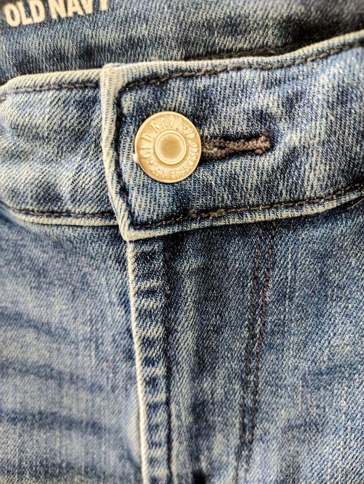 Old Navy high-rise straight jeans, medium wash, Size 0 - Thumbnail 3