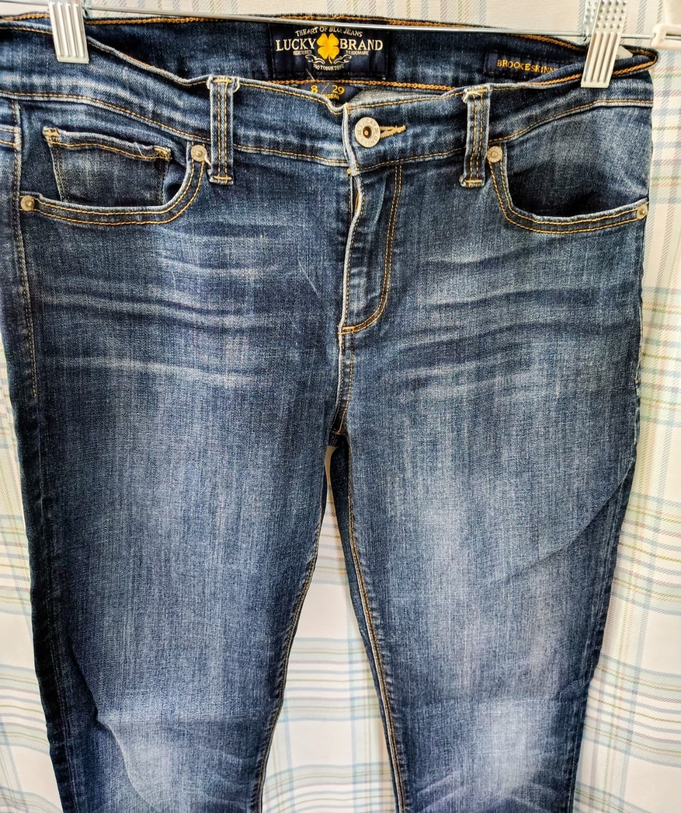 LUCKY BRAND Dark Wash Women's BROOKE SKINNY Stretch Jeans Sz 8/29 Reg - Thumbnail 8