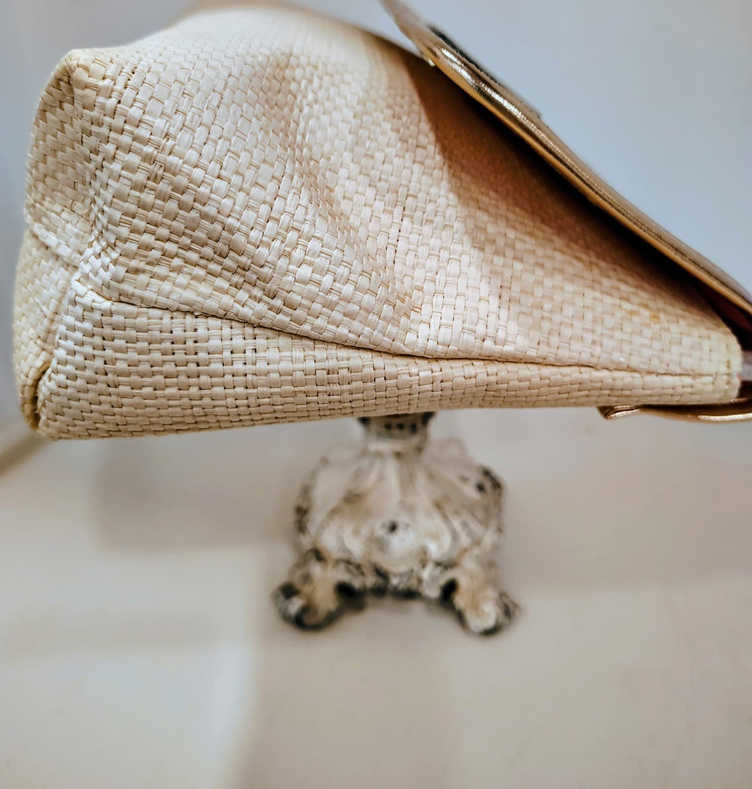 NWOT Victoria's Secret Woven Straw Flap Clutch - Thumbnail 4
