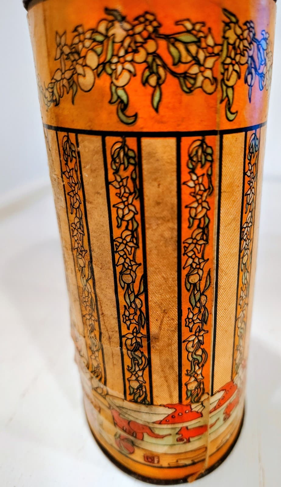 Vintage 1910-1920 Orange Blossom Talcum Powder Oval FULL Tin - Thumbnail 5