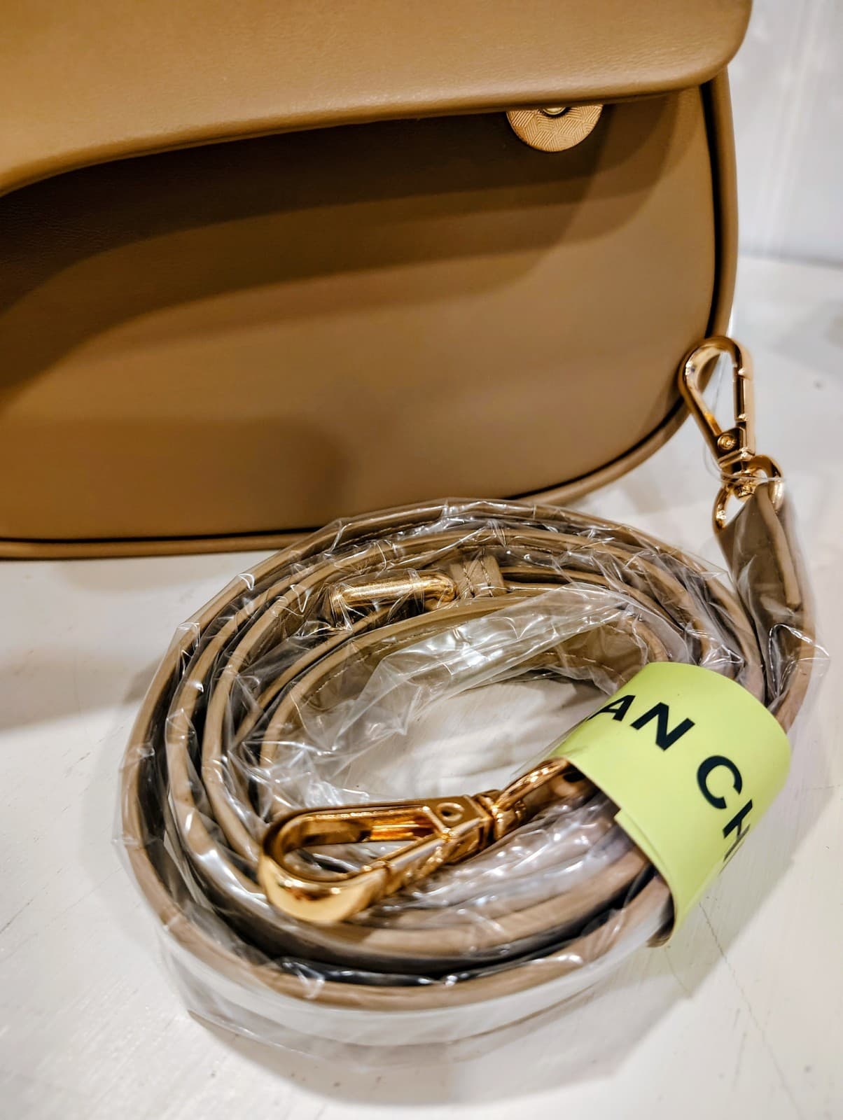 NWT MILAN Chira Handbag Shoulder Bag Beige - Thumbnail 7