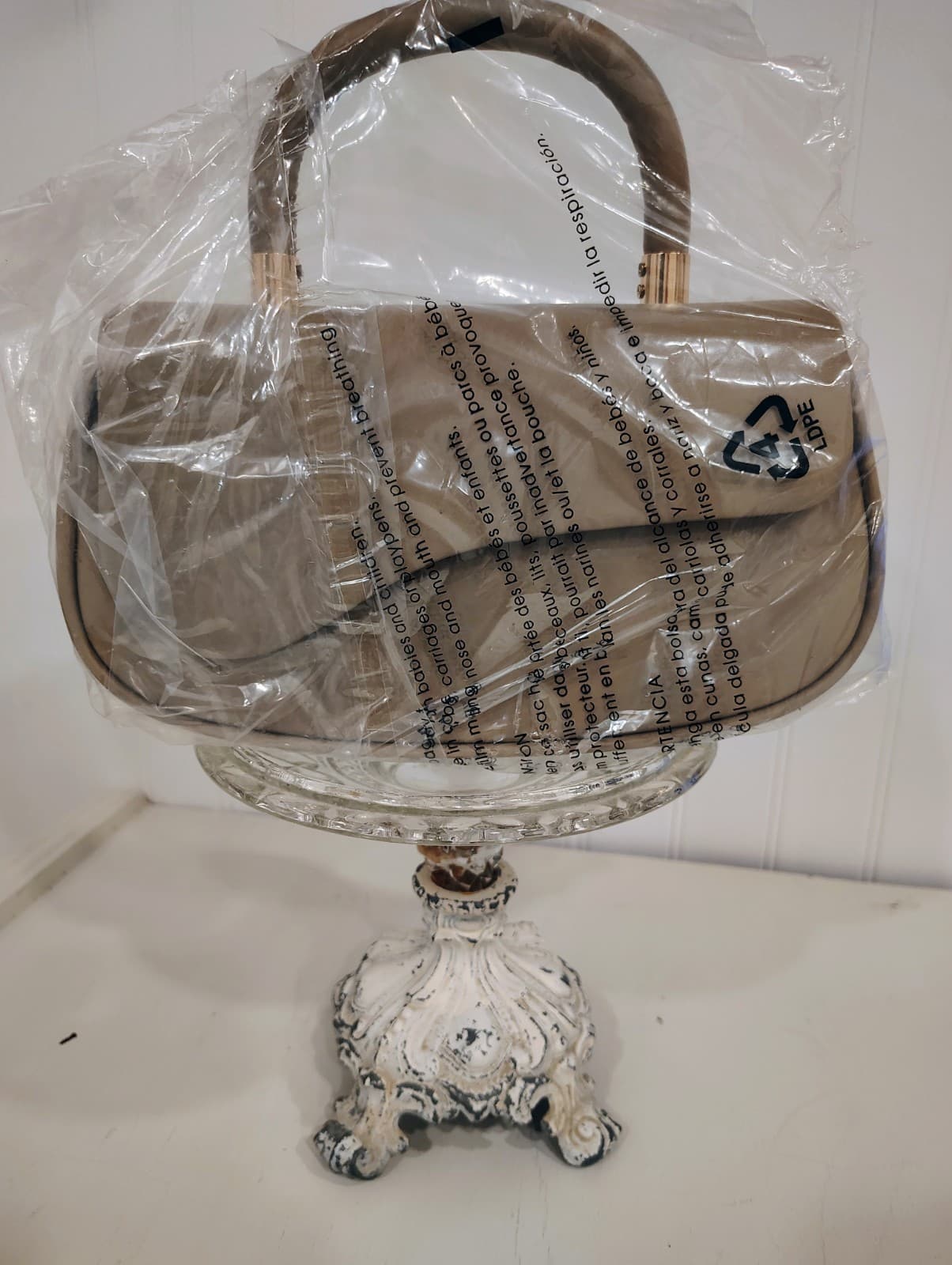 NWT MILAN Chira Handbag Shoulder Bag Beige - Thumbnail 11