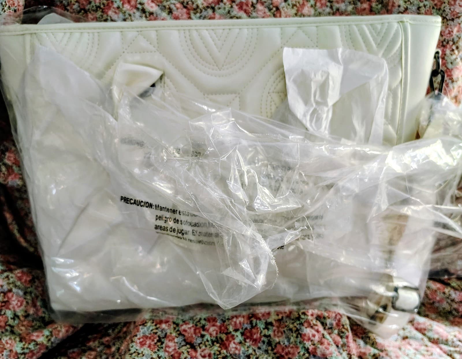 NWT white Vegan Leather Valentino Orlandi tote bag/Pouch MSRP 359.00 - Thumbnail 6