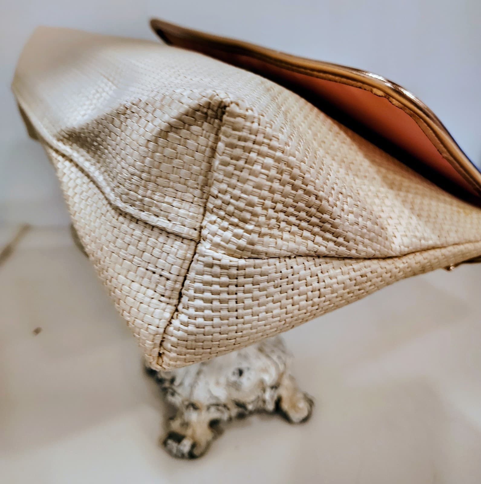 NWOT Victoria's Secret Woven Straw Flap Clutch - Thumbnail 5