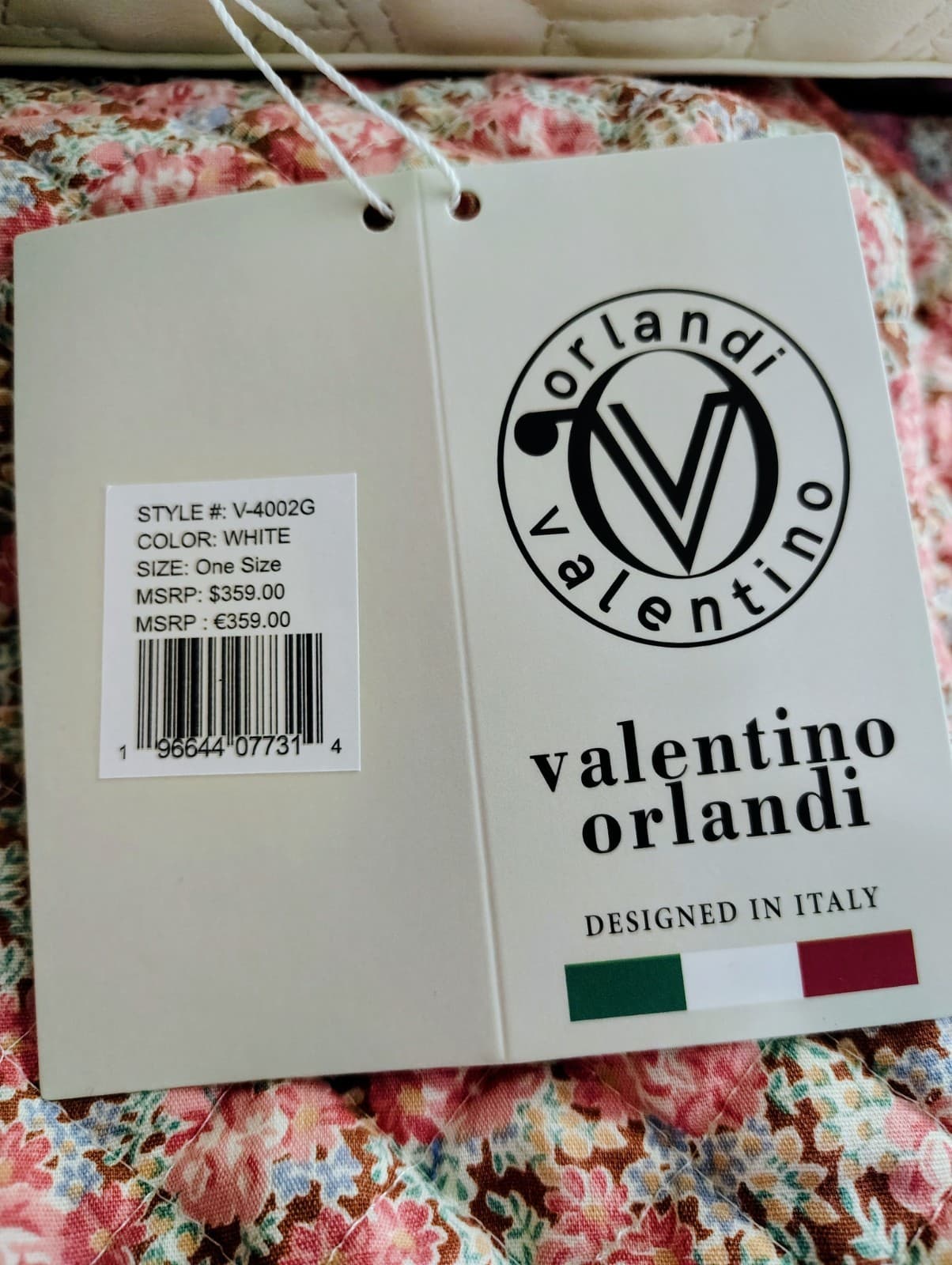 NWT white Vegan Leather Valentino Orlandi tote bag/Pouch MSRP 359.00 - Thumbnail 13