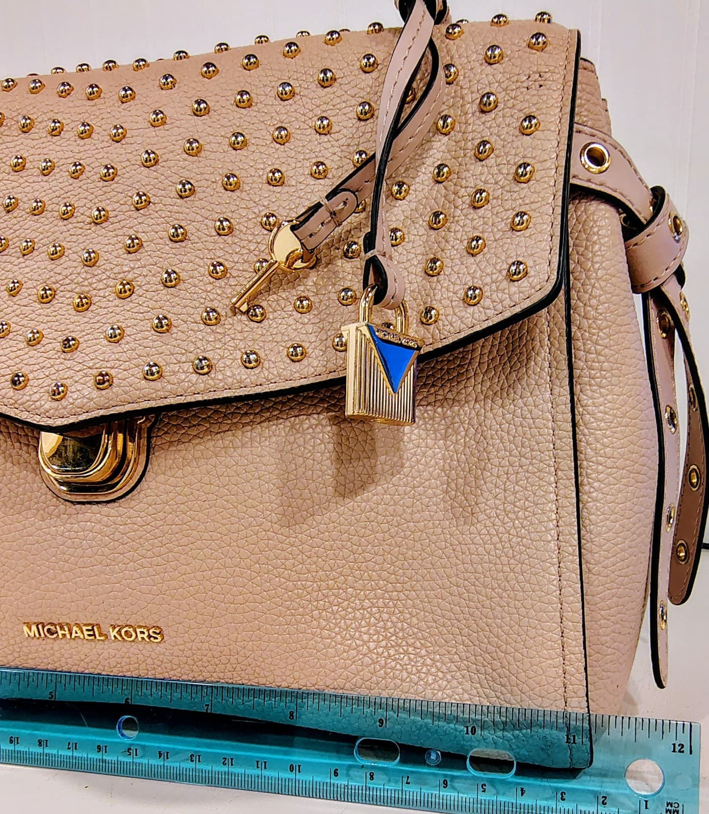NWT Michael Kors Bristol Studded Leather Satchel Soft Pink, Retired, MSRP $368 - Thumbnail 20