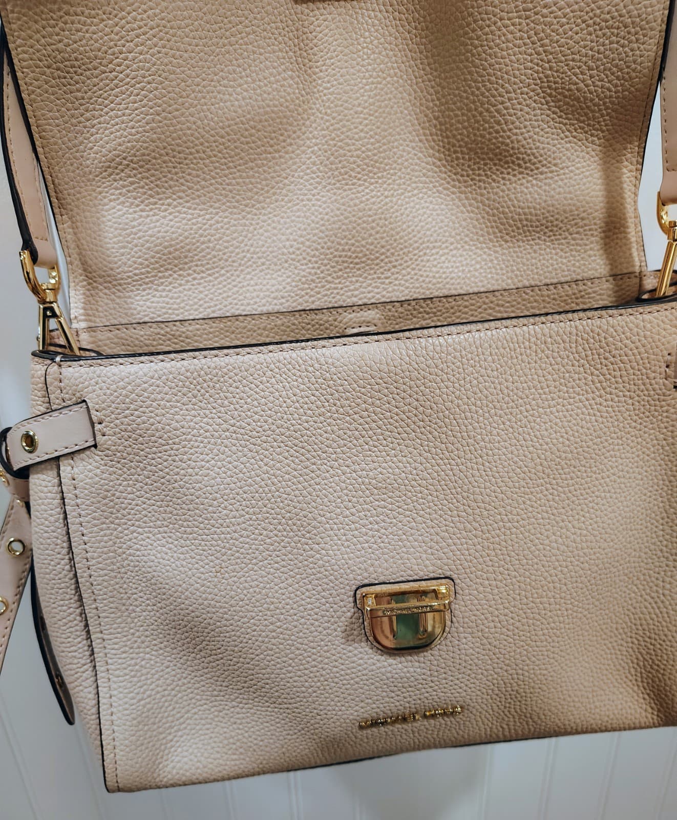 NWT Michael Kors Bristol Studded Leather Satchel Soft Pink, Retired, MSRP $368 - Thumbnail 15