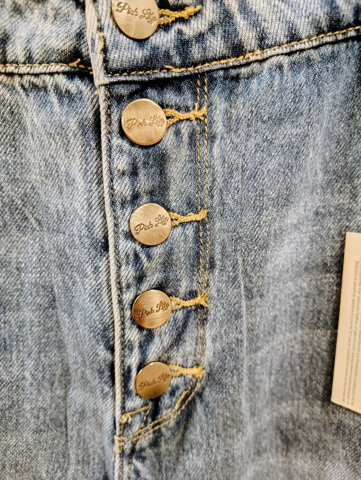 Pink Lily Priscilla Distressed Girlfriend Med Wash Jeans, NWT Size 19 - Thumbnail 5