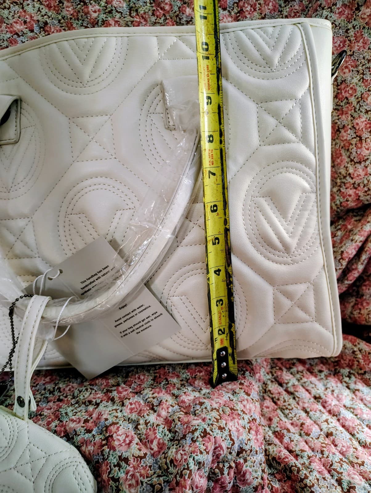 NWT white Vegan Leather Valentino Orlandi tote bag/Pouch MSRP 359.00 - Thumbnail 24