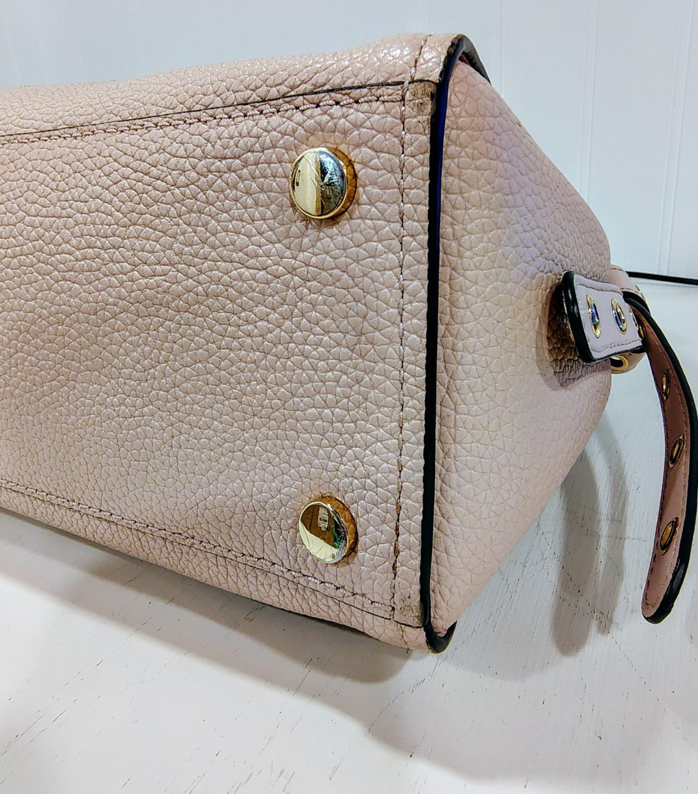 NWT Michael Kors Bristol Studded Leather Satchel Soft Pink, Retired, MSRP $368 - Thumbnail 24