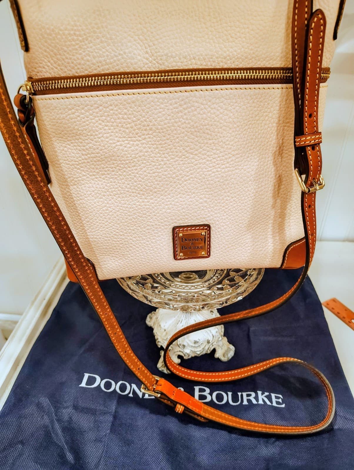 Dooney & Bourke Bone (Pale Pink) Crossbody Shoulder Bag NWT Dust Bag - Thumbnail 16
