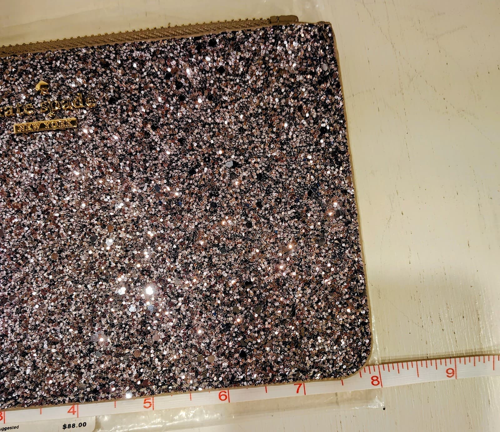 Kate Spade New York Wristlet dazzling silver glitter finish, NWT $88 - Thumbnail 3