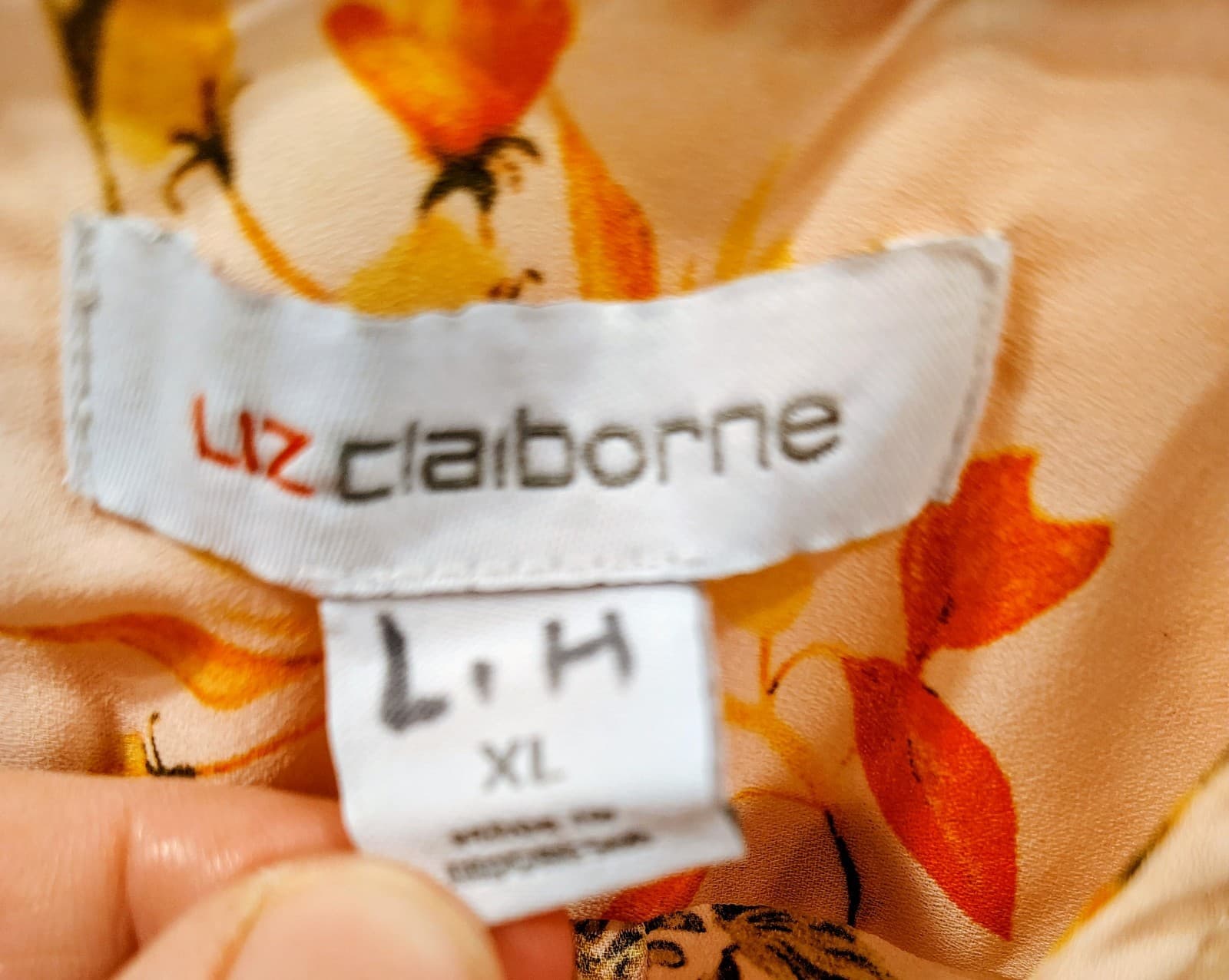 Liz Claiborne Blouse Womens XL Floral Short Sleeve Lightweight - Thumbnail 10