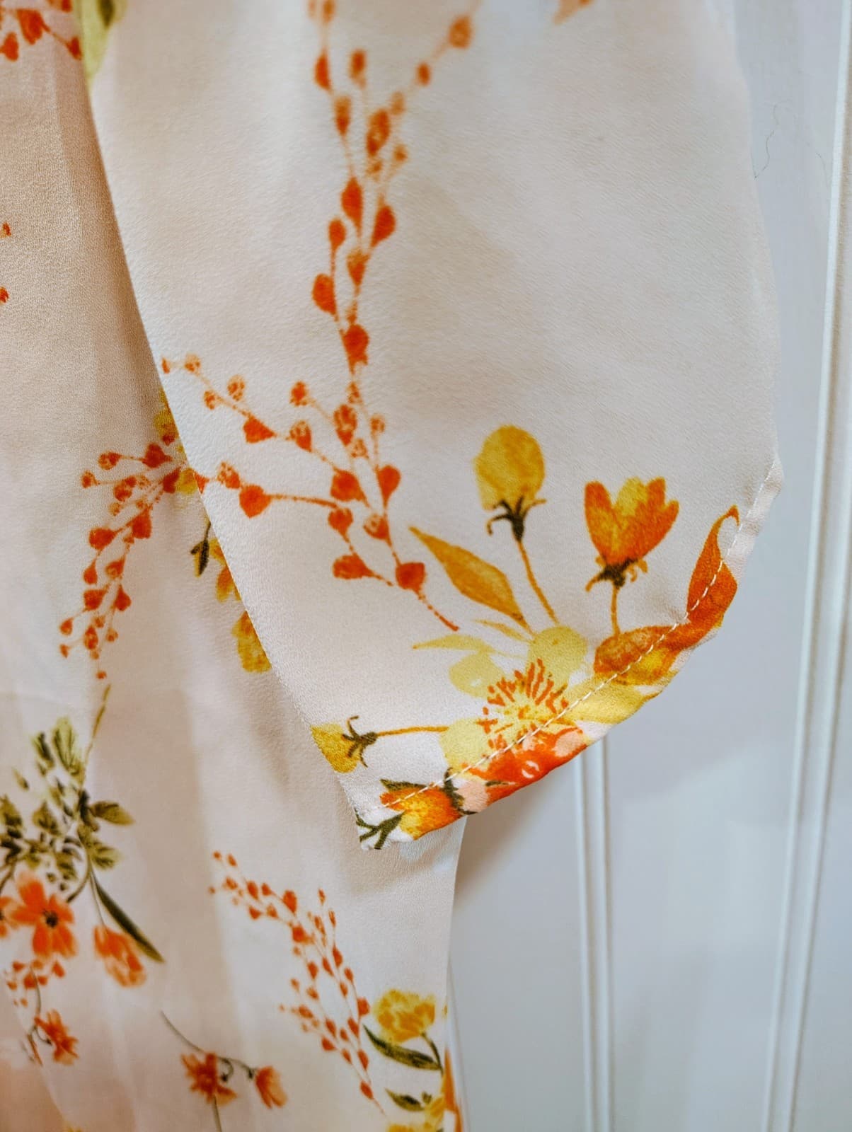 Liz Claiborne Blouse Womens XL Floral Short Sleeve Lightweight - Thumbnail 5