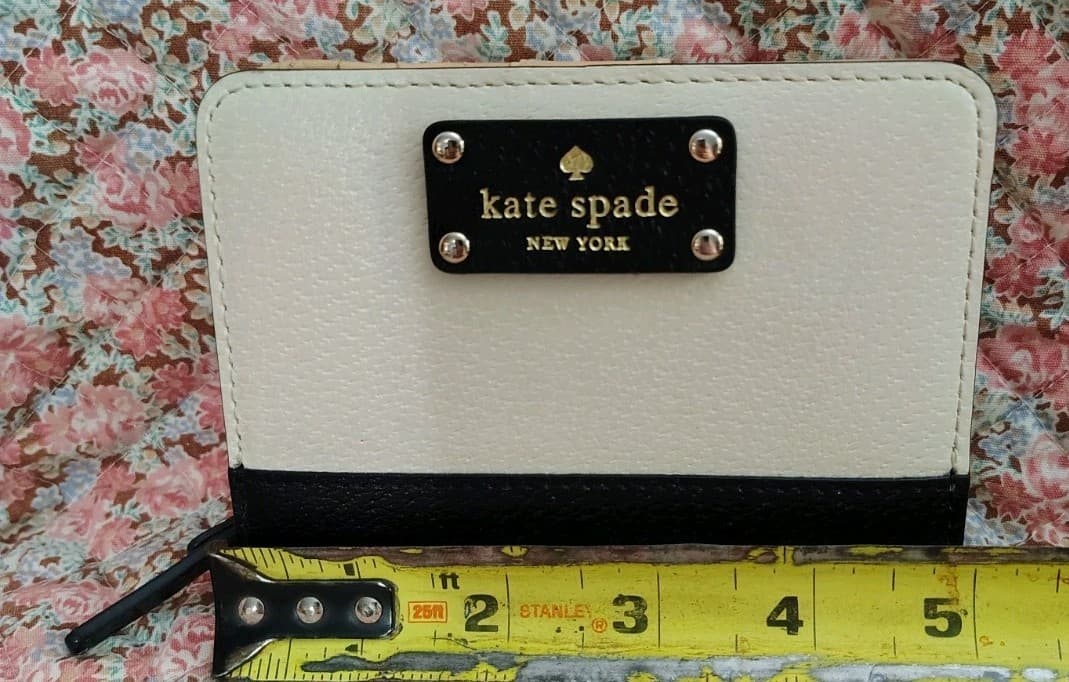 Kate Spade NY Grove St Tellie Black White wallet NWOT - Thumbnail 10