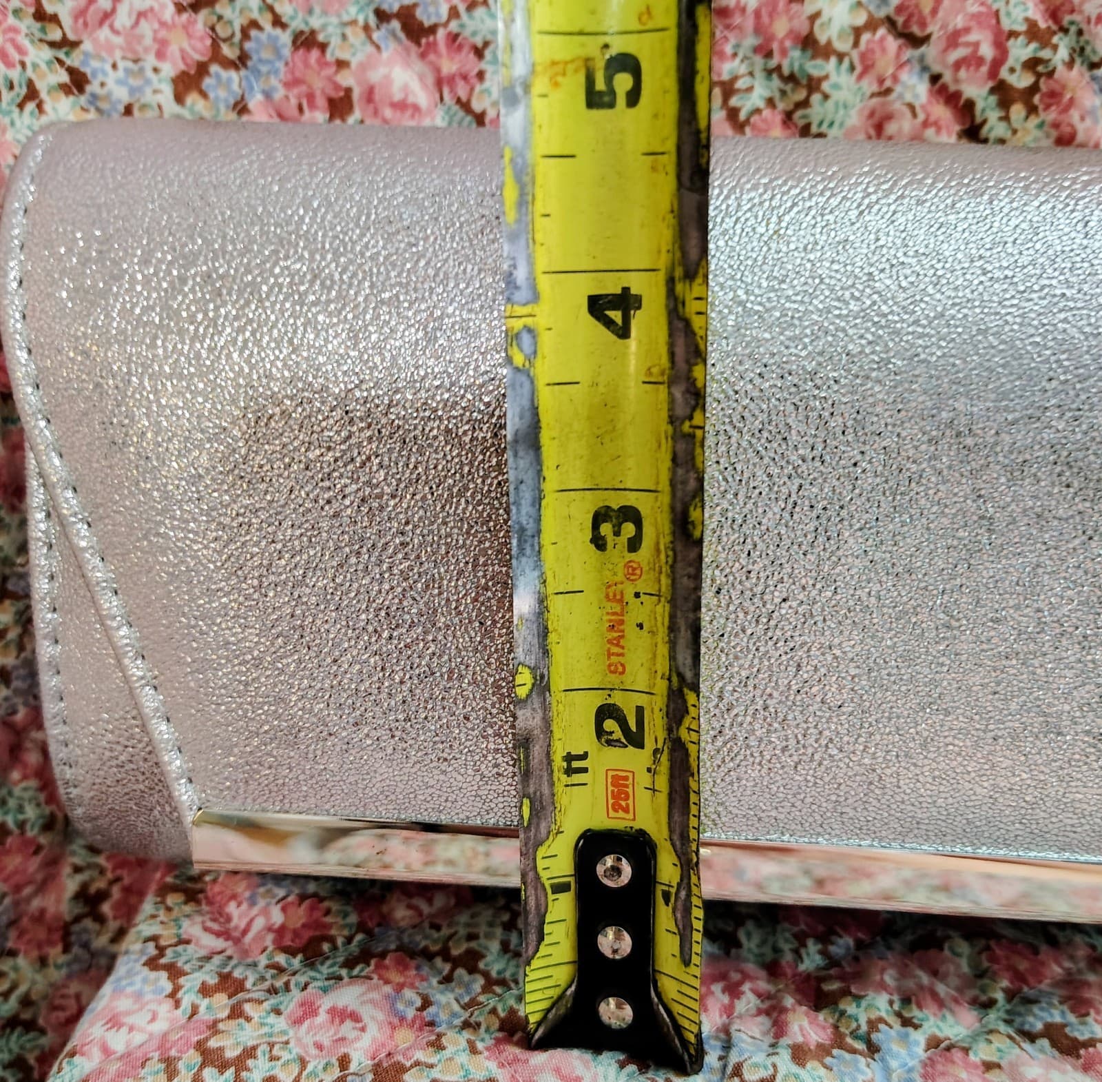silver shoulder bag metallic finish chain strap NWOT - Thumbnail 14