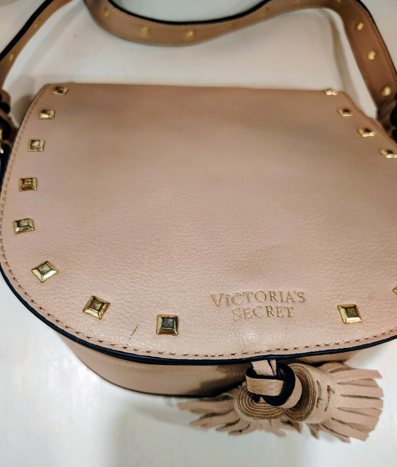 Victoria's Secret Festival Crossbody Shoulder Bag, Blush Pink, Tassel