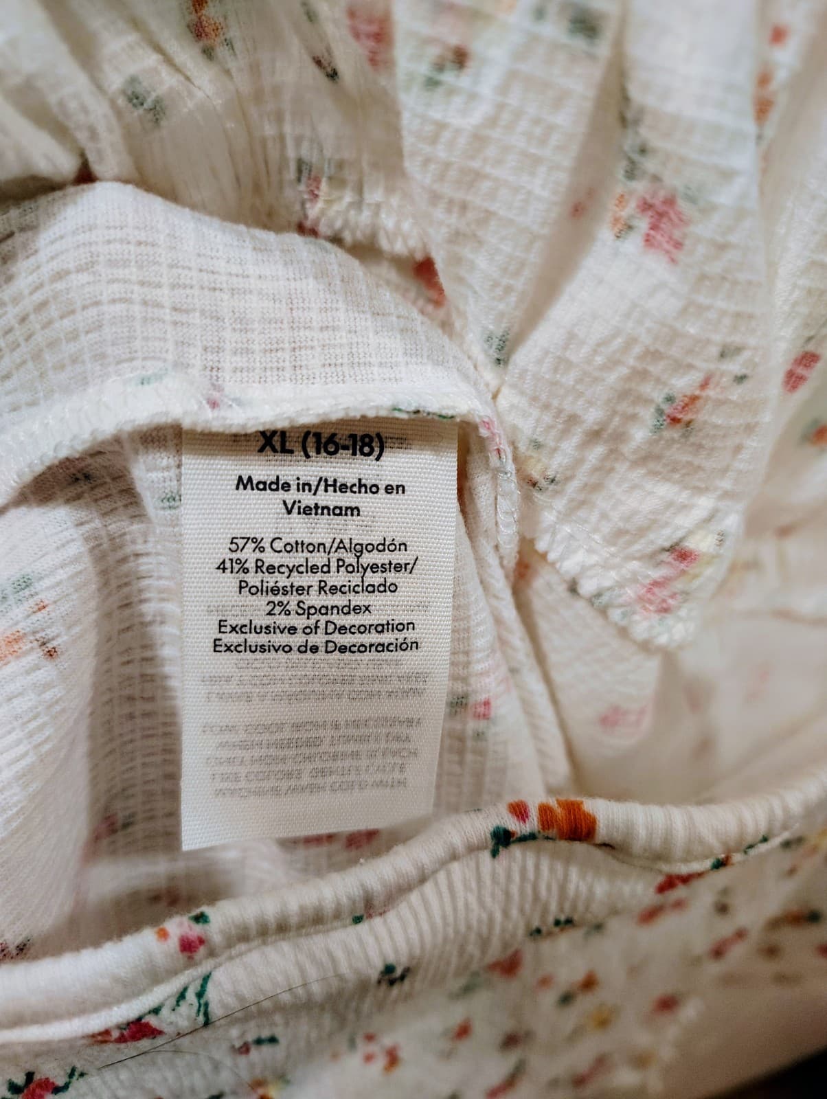 No Boundaries Women's White Floral Cami With Lace, NWT XL - Thumbnail 7