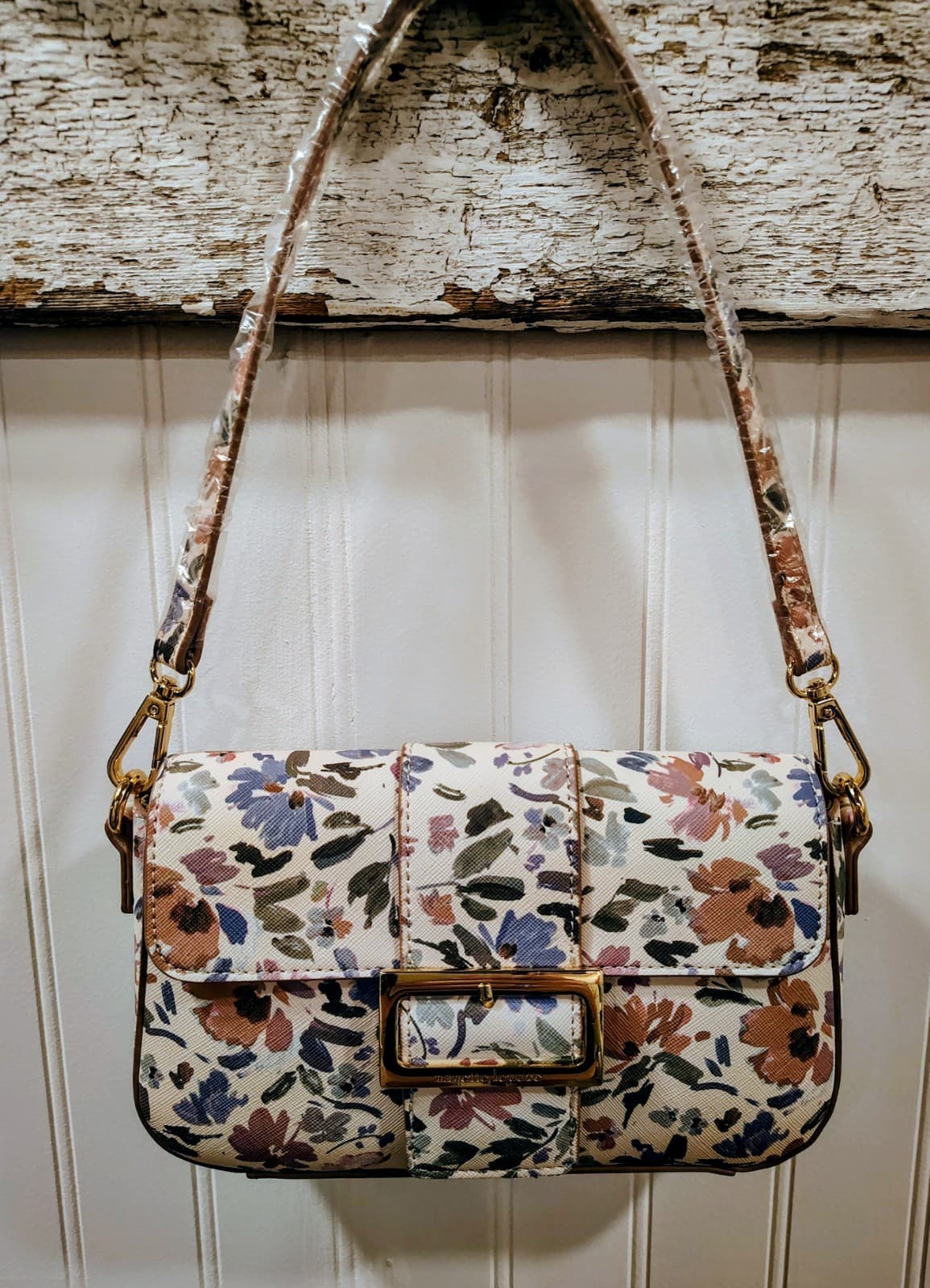 NWOT Nanette Lepore Floral Small Shoulder Bag Magnetic Detachable Strap $88